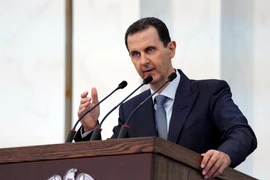 Tổng thống Syria Bashar al-Assad phát biểu tại Damascus. (Ảnh: AFP/TTXVN)