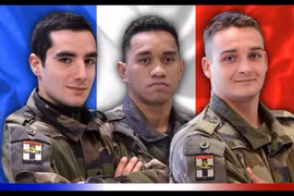 Ba binh sỹ Pháp bị nhóm GSIM sát hại. (Nguồn: france24.com)