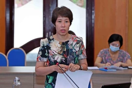 Thứ trưởng Nguyễn Thị Bích Ngọc phát biểu tại cuộc họp. (Ảnh: MPI)