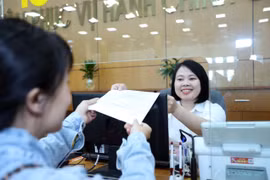 Tiếp nhận và giải quyết hồ sơ của các sở, ban, ngành tại Trung tâm Phục vụ hành chính công tỉnh Bắc Giang. (Ảnh: Danh Lam/TTXVN)