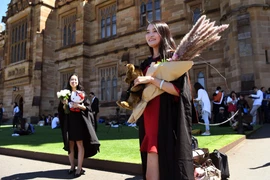 Sinh viên quốc tế tại trường đại học ở Sydney, Australia. (Ảnh: AFP/TTXVN)