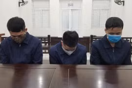 Các đối tượng tại phiên xét xử. (Nguồn: congly.vn)