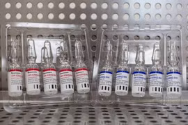 Vaccine Sputnik V phòng COVID-19 do Viện nghiên cứu dịch bệnh và vi trùng học Gamaleya của Nga phát triển. (Ảnh: Bloomberg/TTXVN)