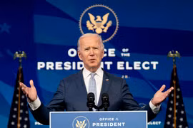 Tổng thống đắc cử Joe Biden phát biểu tại Wilmington, Delaware, Mỹ, ngày 6/1/2021. (Ảnh: AFP/TTXVN)