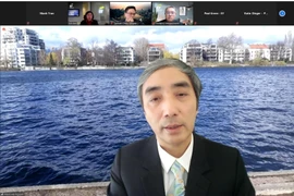 Ông Nguyễn Mạnh Hải, Tham tán phụ trách bộ phận đầu tư Đại sứ quán Việt Nam tại Đức phát biểu tại hội thảo. (Ảnh: Mạnh Hùng/)