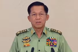 Lãnh đạo chính quyền quân sự Myanmar Min Aung Hlaing. (Ảnh: AFP/TTXVN)