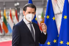 Thủ tướng Áo Sebastian Kurz nhấn mạnh chứng nhận kỹ thuật số về COVID "rất quan trọng đối với ngành du lịch của nước này. (Ảnh: TTXVN phát)
