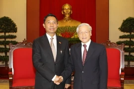 Tổng Bí thư Nguyễn Phú Trọng tiếp Chủ tịch Quốc hội Myanmar