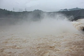 Thủy điện Trị An xả lũ qua đập tràn để bảo vệ an toàn đập