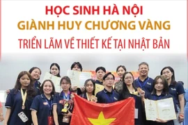 Học sinh Hà Nội giành Huy chương Vàng triển lãm về thiết kế tại Nhật Bản