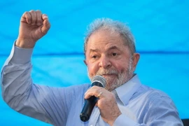 Cựu Tổng thống Brazil Luiz Inacio Lula da Silva tại Porto Alegre ngày 23/1. (Nguồn: THX/TTXVN)