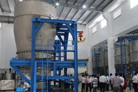 Dây chuyền sản xuất phân bón thông minh. (Ảnh: Phúc Sơn/TTXVN)