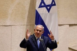 Thủ tướng Israel Benjamin Netanyahu phát biểu trong một cuộc họp tại Jerusalem ngày 21/11. (Nguồn: AFP/TTXVN)