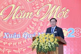 Chủ tịch Quốc hội Vương Đình Huệ phát biểu. (Ảnh: Doãn Tấn/TTXVN)