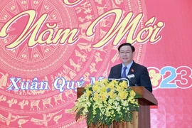 Chủ tịch Quốc hội Vương Đình Huệ phát biểu. (Ảnh: Doãn Tấn/TTXVN)