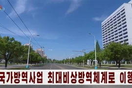 Đường phố ở thủ đô Bình Nhưỡng. (Ảnh: YONHAP/TTXVN)