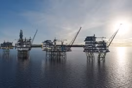 Giàn khoan Johan Sverdrup của Na Uy. (Nguồn: euobserver)