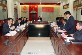 Kỳ họp thứ 11 Ủy ban Kiểm tra Tỉnh ủy Lâm Đồng xem xét trách nhiệm của ông Bùi Hữu Nhân. (Ảnh: TTXVN phát)