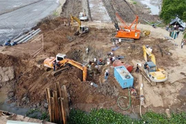 Quang cảnh hiện trường. (Ảnh: Nhựt An/TTXVN)