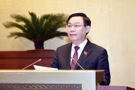 Chủ tịch Quốc hội Vương Đình Huệ phát biểu bế mạc kỳ họp.