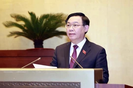 Chủ tịch Quốc hội Vương Đình Huệ phát biểu bế mạc kỳ họp.