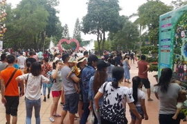  Công viên Thiên đường Bảo Sơn quá tải trong kỳ nghỉ lễ 2/9. (Ảnh: Đinh Thuận/TTXVN)