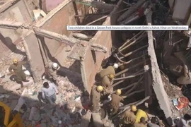 Hiện trường vụ sập nhà. (Nguồn: hindustantimes.com)
