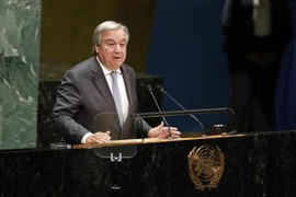 Tổng thư ký LHQ Antonio Guterres phát biểu tại Khóa họp 73 Đại hội đồng LHQ. (Nguồn: THX/TTXVN)