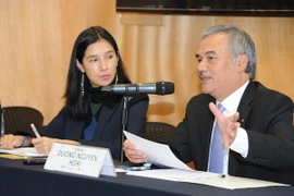 Đại sứ Nguyễn Hoài Dương tại hội thảo. (Ảnh: Việt Hùng/Vietnam+) 