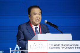 Chủ tịch Quốc hội Hàn Quốc Moon Hee-sang phát biểu tại một hội nghị ở Seoul ngày 14/5/2019. (Nguồn: Yonhap/TTXVN)