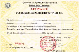 Phú Yên: Sử dụng chứng chỉ tin học không hợp pháp thi công chức