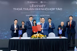 Công ty An ninh mạng thông minh SCS và Tập đoàn công nghệ Accton đã chính thức hợp tác đưa giải pháp an ninh mạng của Việt Nam ra quốc tế. (Ảnh: PV/Vietnam+)