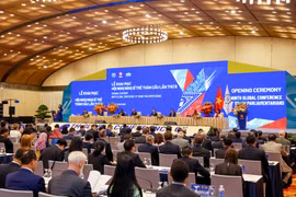 Sáng 15/9 tại Hà Nội đã diễn ra phiên khai mạc Hội nghị Nghị sỹ trẻ toàn cầu lần thứ 9. (Ảnh: Minh Sơn/Vietnam+)