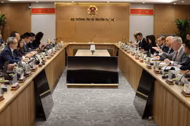 Bộ Thông tin và Truyền thông đã có buổi tiếp Hội đồng Kinh doanh Hoa Kỳ - ASEAN (USABC). (Ảnh: PV/Vietnam+)