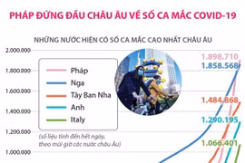 [Infographics] Pháp đứng đầu châu Âu về số ca mắc COVID-19