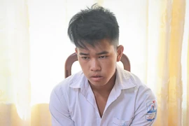 Đối tượng Lầu A Nhè tại cơ quan Công an. (Ảnh: TTXVN phát)
