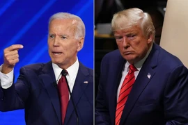 Tổng thống Mỹ Donald Trump (phải) và cựu Phó Tổng thống Mỹ Joe Biden. (Ảnh: AFP/TTXVN)