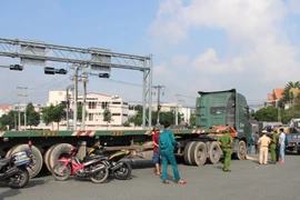 Hiện trường vụ tai nạn. (Nguồn: TTXVN)