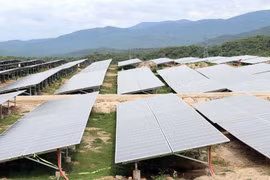 Tính đến tháng 7/2020, Ninh Thuận đã có 23 dự án điện mặt trời được đưa vào vận hành với tổng công suất khoảng 1.400MW. (Ảnh: Công Thử/TTXVN)