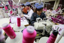 Sản xuất hàng dệt may xuất khẩu. (Nguồn: TTXVN)