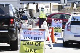 Một điểm xét nghiệm COVID-19 ở Los Angeles, California, Mỹ, ngày 21/7/2020. (Nguồn: AFP/TTXVN)