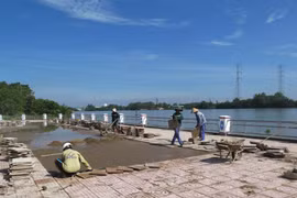 Khu di tích Vàm Nhựt Tảo đang được trùng tu khang trang hơn để đón du khách. (Ảnh: Minh Hưng/TTXVN)