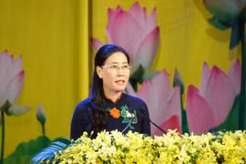 Bà Bùi Thị Quỳnh Vân được bầu giữ chức Bí thư Tỉnh ủy Quảng Ngãi, nhiệm kỳ 2020-2025. (Ảnh: Sỹ Thắng/TTXVN)