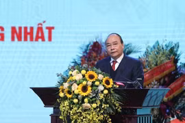 Thủ tướng Nguyễn Xuân Phúc phát biểu. (Ảnh: Danh Lam/TTXVN)