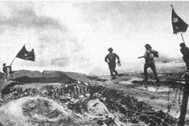 Công tác tuyên giáo góp phần quan trọng làm nên chiến thắng Điện Biên Phủ, 7/5/1954. (Ảnh: Tư liệu TTXVN) 