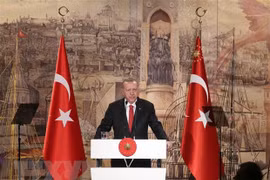 Tổng thống Thổ Nhĩ Kỳ Recep Tayyip Erdogan. (Nguồn: AFP/TTXVN) 