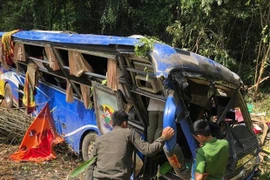 Hiện trường vụ tai nạn. (Ảnh: Cao Nguyên/TTXVN)