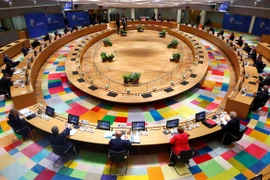 Toàn cảnh hội nghị thượng đỉnh EU tại Brussels, Bỉ, ngày 17/7/2020. (Ảnh: AFP/ TTXVN)