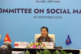Phó Chủ tịch Thường trực Quốc hội Tòng Thị Phóng, Trưởng Ban Tổ chức AIPA 41 phát biểu chào mừng. (Ảnh: Văn Điệp/TTXVN)