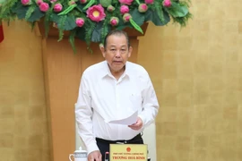 Phó Thủ tướng Thường trực Trương Hòa Bình phát biểu. (Ảnh: Doãn Tấn/TTXVN)